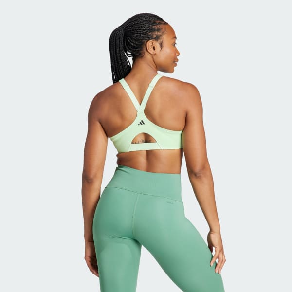 adidas Tlrd Impact Luxe High-Support Zip Bra Semi Green Spark IT6657