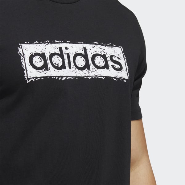 Black Sketch Linear Graphic Tee H1747