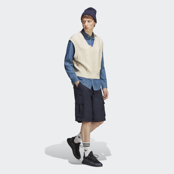 Blue adidas RIFTA City Boy Cargo Shorts (Gender Neutral)
