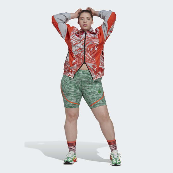 Zielony adidas by Stella McCartney TruePurpose Printed Cycling Leggings - Plus Size QY850