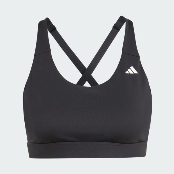  adidas girls Gym Sports Bra, Don't Rest Logo Black, 6