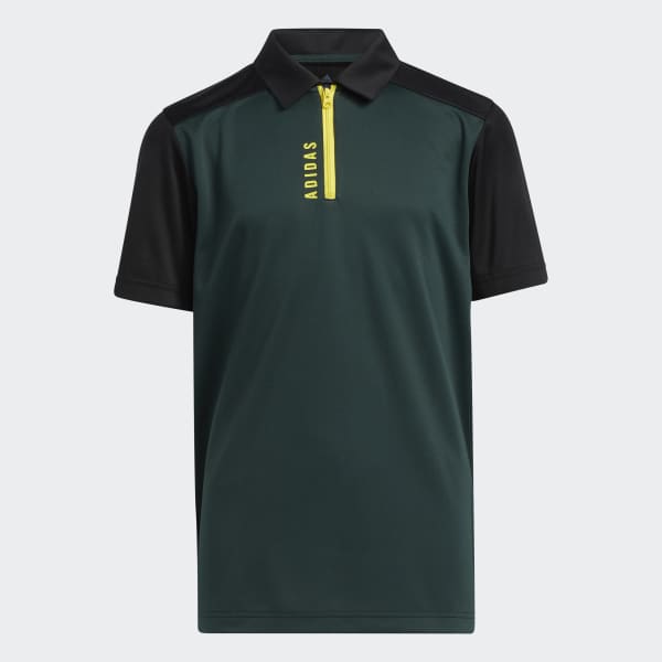 Green Golf Zip Polo Shirt