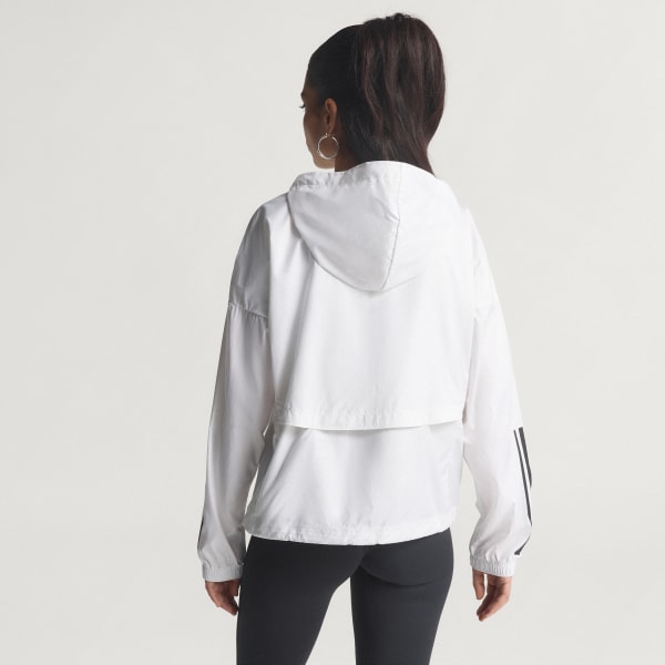 Weiss Hyperglam 3-Streifen Windbreaker