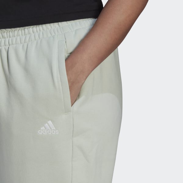 zelená Tepláky Essentials French Terry Logo (plus size)