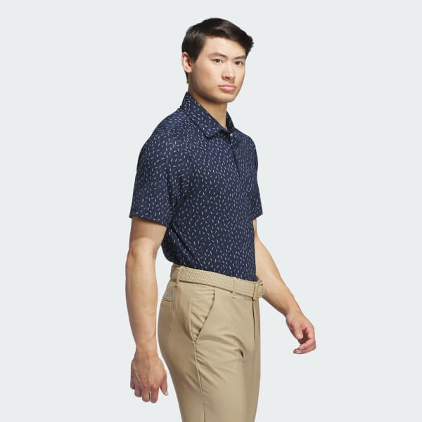 Blue Ultimate365 Allover Print Polo Shirt