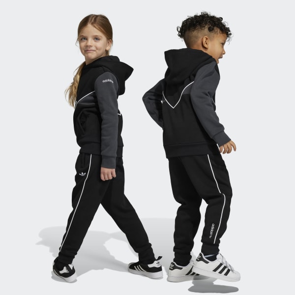 zwart Adicolor Hoodie Setje