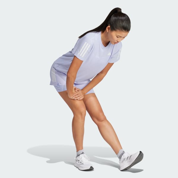 สีม่วง เสื้อยืด Own the Run