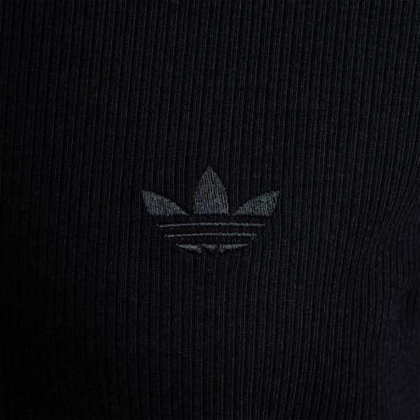 สีดำ เสื้อแทรคซิปยาวเต็มตัวพร้อมคอเสื้อผ้าริบ