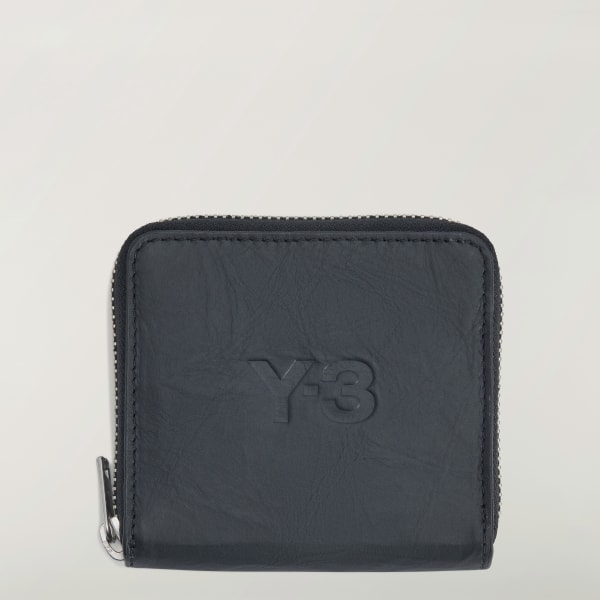 アディダス Y-3 CRINKLE LEATHER WALLET - ブラック