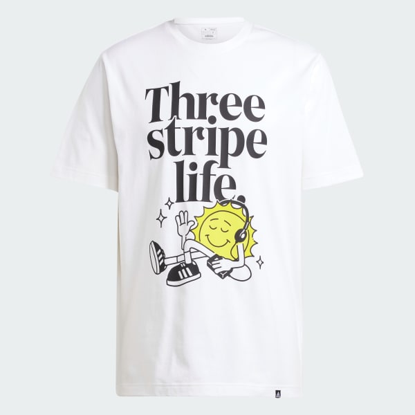 Blanco Camiseta Positivity Graphic