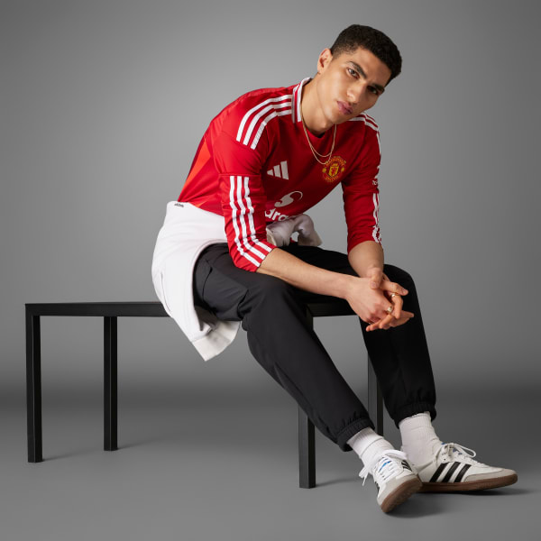 adidas Manchester United 24/25 Long Sleeve Home Jersey - Red