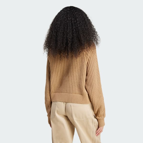 Kahverengi Adicolor Knitted Crew Sweatshirt