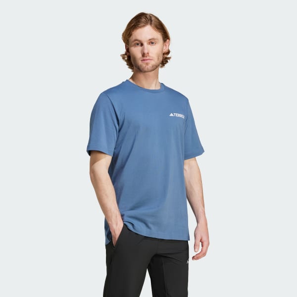 Azul Polera Estampado en la Espalda Terrex