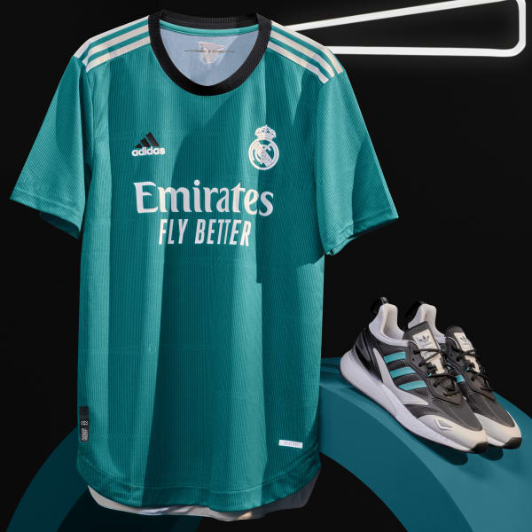 Turquesa Jersey Tercer Uniforme Oficial Real Madrid 21/22 MMY73