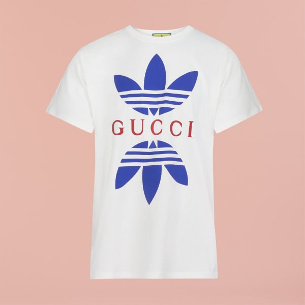 White adidas x Gucci Cotton Jersey Tee BUI41