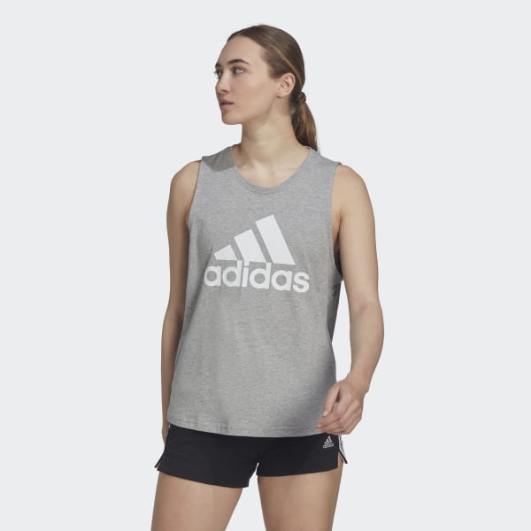 adidas Essentials Big Logo Tank Top - Grey | adidas Australia