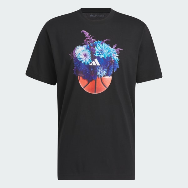Negro Polera Hoops Floral Estampada