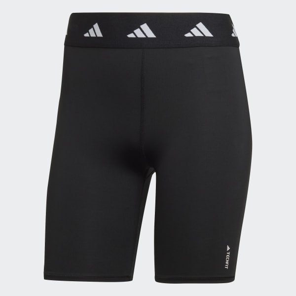 สีดำ กางเกงเลกกิ้งปั่นจักรยานขาสั้น Techfit