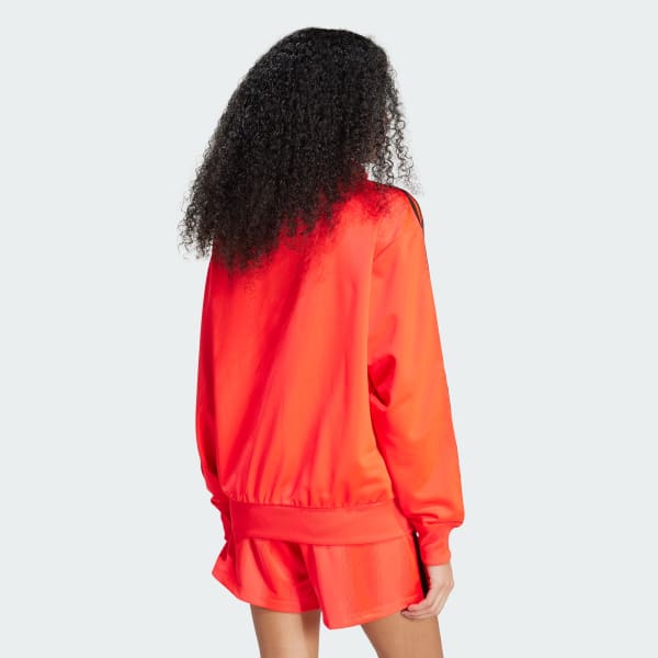 cervená Tepláková bunda Adicolor Classic Firebird Loose