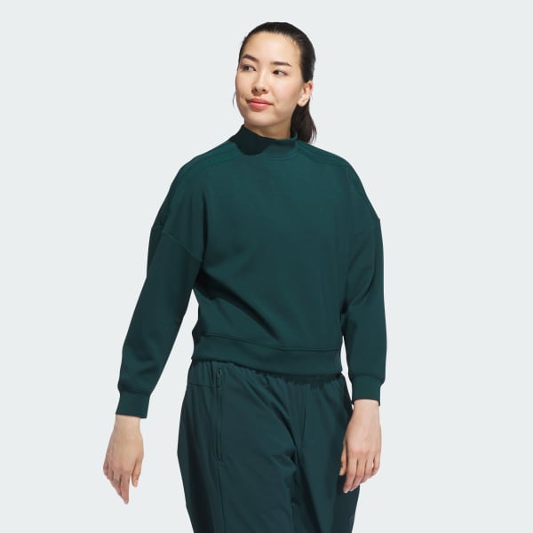 Gron Beyond The Course Sweatshirt med halvpolokrage