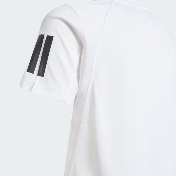 Blanco Polera de Tenis Club 3 Tiras para Niños