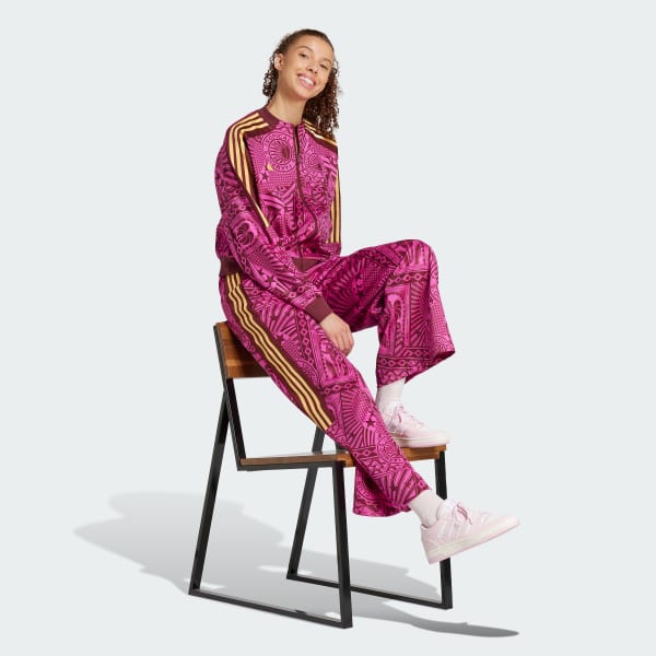 สีชมพู เสื้อแทรค adidas x Farm Tiro