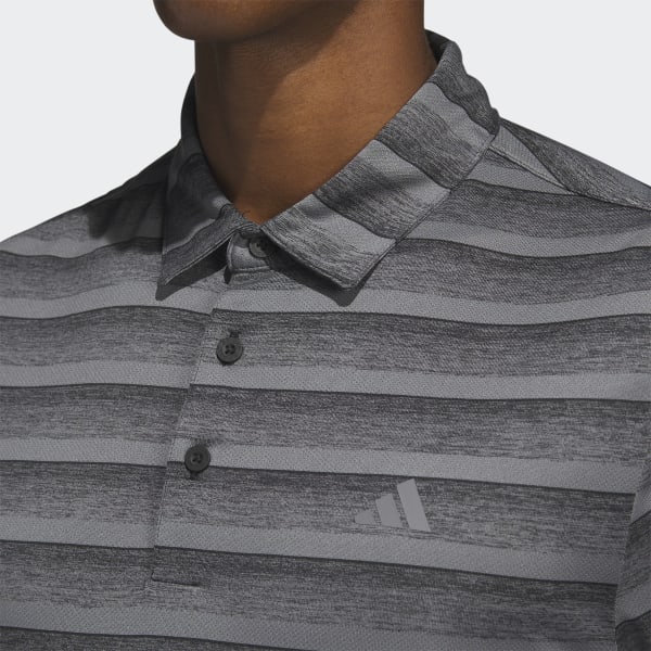 Schwarz Two-Color Stripe Poloshirt