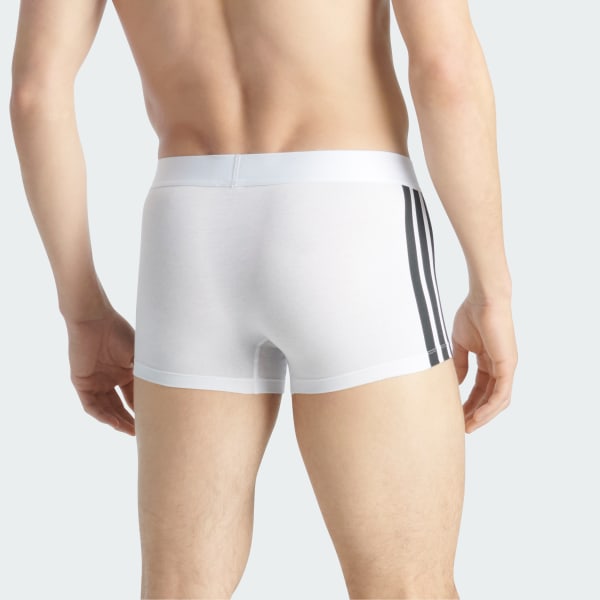 Noir Boxer court taille basse 3 bandes coton Active Flex (lot de 2)