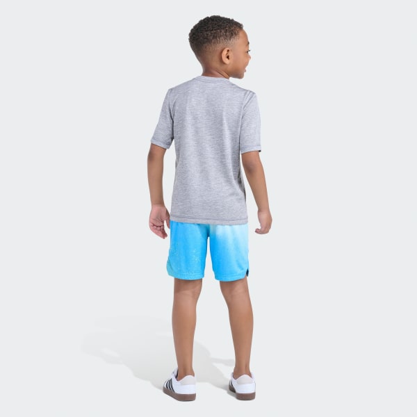 Grey SS MLG TEE AOP SHRT BBALL SET