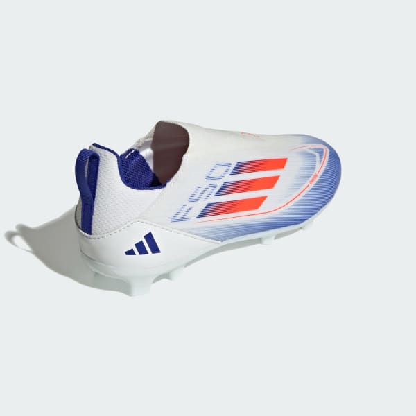 Zapatos de Futbol F50 League Terreno Firme Multisuperficie Sin Cordones Ninos Blanco adidas adidas Chile