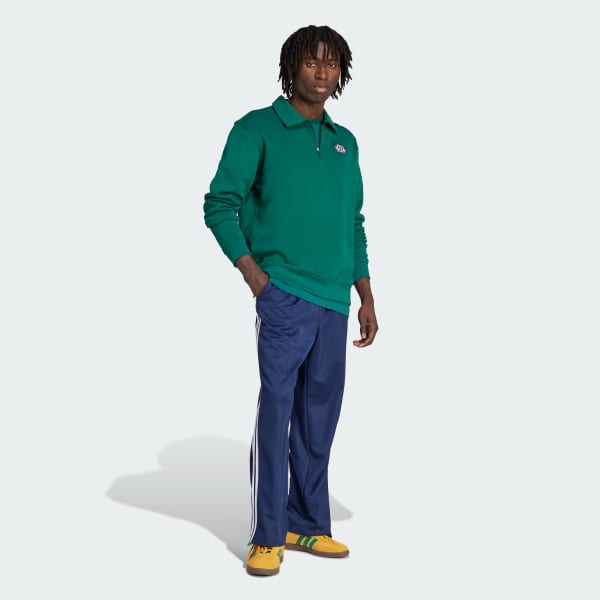 Green Varsity Loose Half-Zip