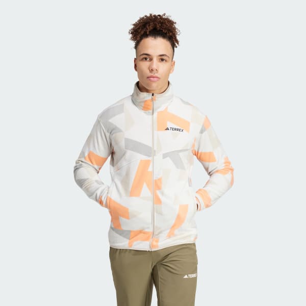 Grey Terrex Multi Printed Full-Zip Fleece Jacket