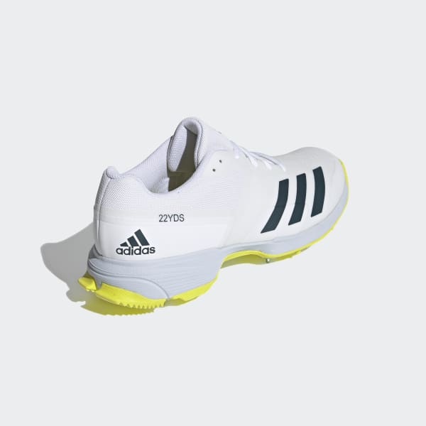 SS2021 Cricket Spikes 22YDS H67480 White Yellow 