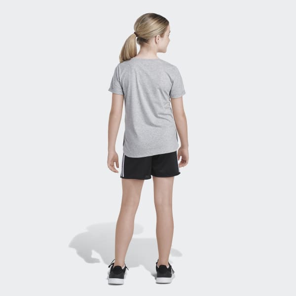 Grey Heather Roll Sleeve Tee