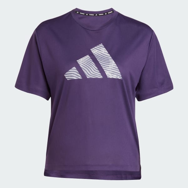 สีม่วง เสื้อยืด Adi365 Running Essentials Brand Love
