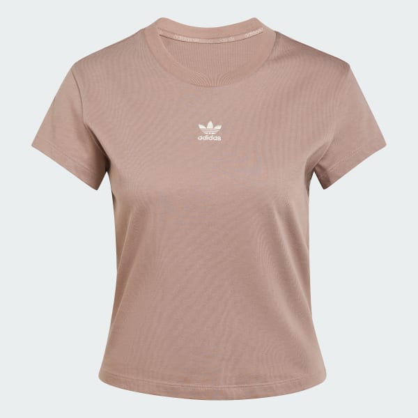 Brown Essentials Slim Tee