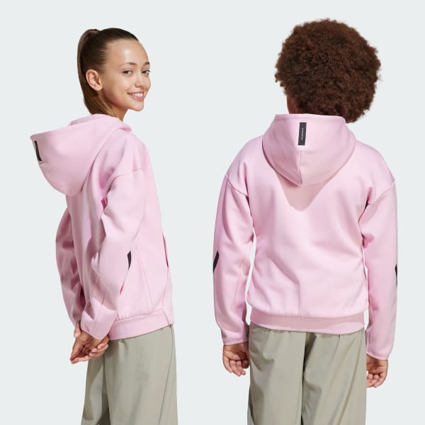 Pink adidas Z.N.E. Full-Zip Hooded Track Jacket