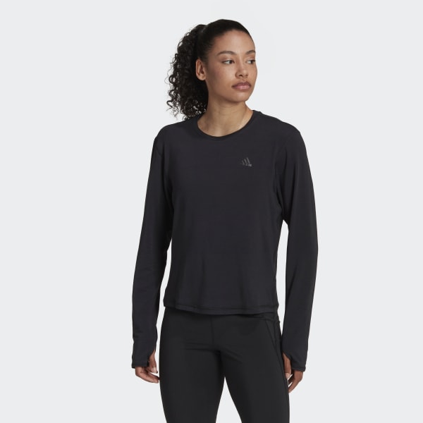 cerná Tričko Run Icons Made with Nature Running Long Sleeve CZ868