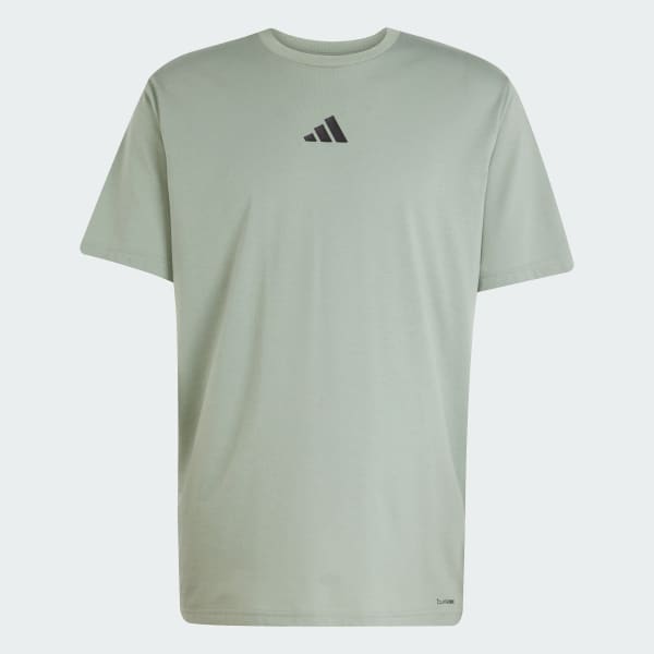 Verde Camiseta de Entrenamiento Climacool One Rep at a Time Estampada
