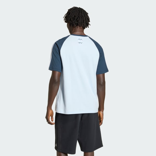 Blue adidas Adicolor Teamgeist cotton T-Shirt 
