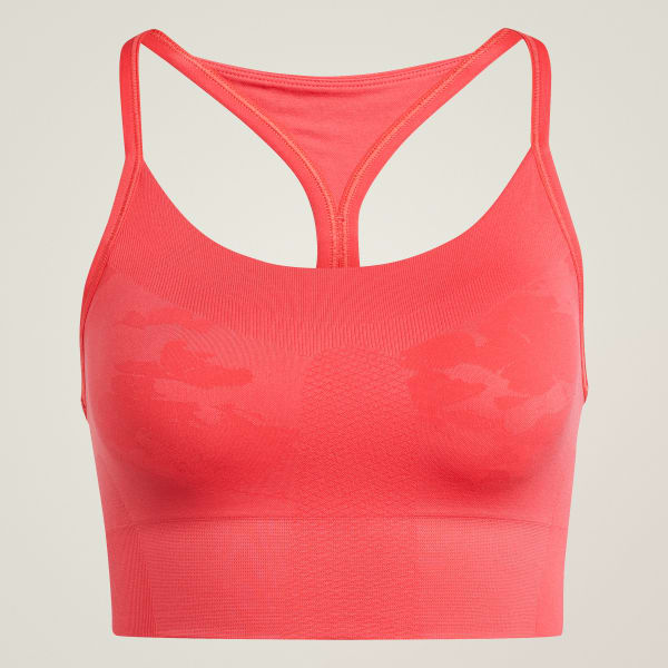 สีชมพู บราโยคะไร้ตะเข็บ adidas by Stella McCartney TrueStrength