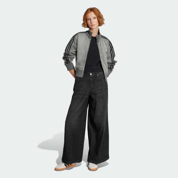 adidas ダークグレー デニムジャケット adidas originals アディダスオリジナルス アディレニウム