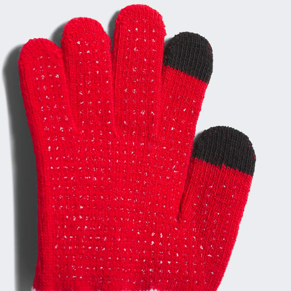 レッド キッズ ニット グローブ