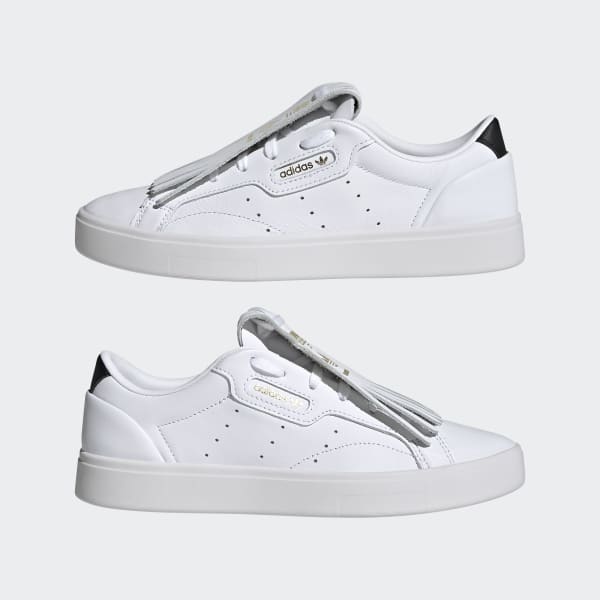 Tênis couro adidas originals sleek sales w branco
