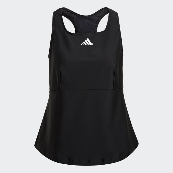 adidas SH3.RO 3-Stripes Tankini (Plus Size) Black | Women's Swim | adidas