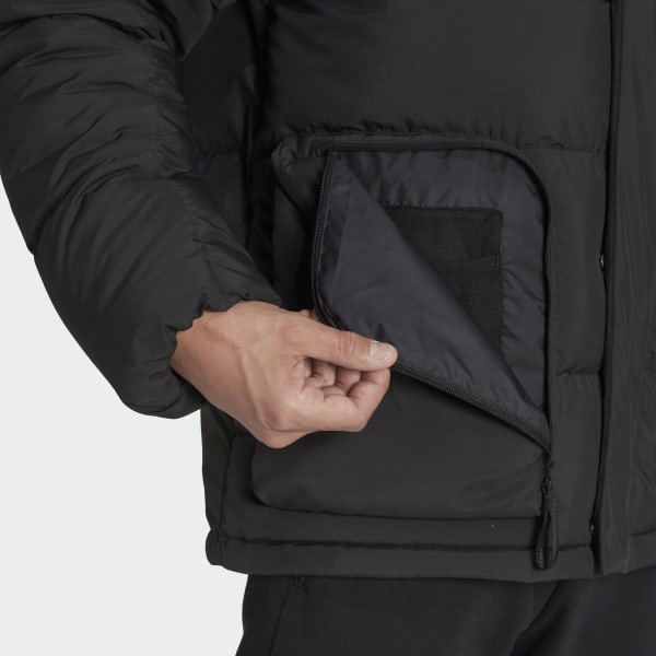 Sort Utilitas Hooded dunjakke O5619