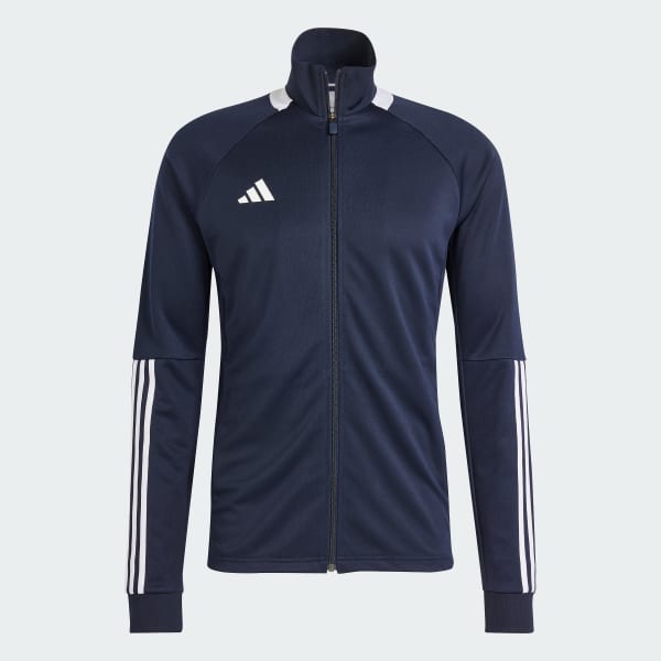 Mau-xanh-da-troi Áo Track Jacket Dáng Ôm 3 Sọc Sereno AEROREADY