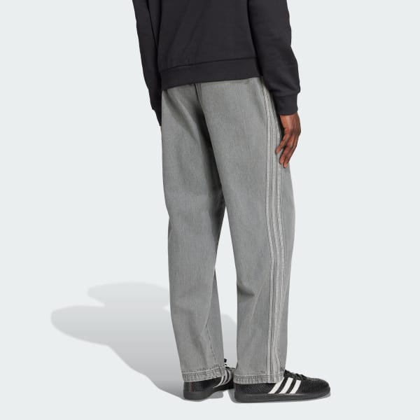 Gris Pantalon de survêtement denim délavé ample adidas Adicolor