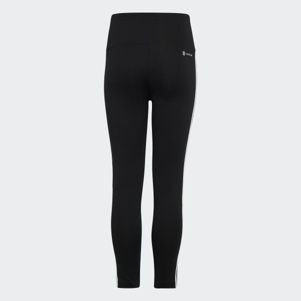 Negro Licras Essentials AEROREADY 3 Tiras Pretina Alta