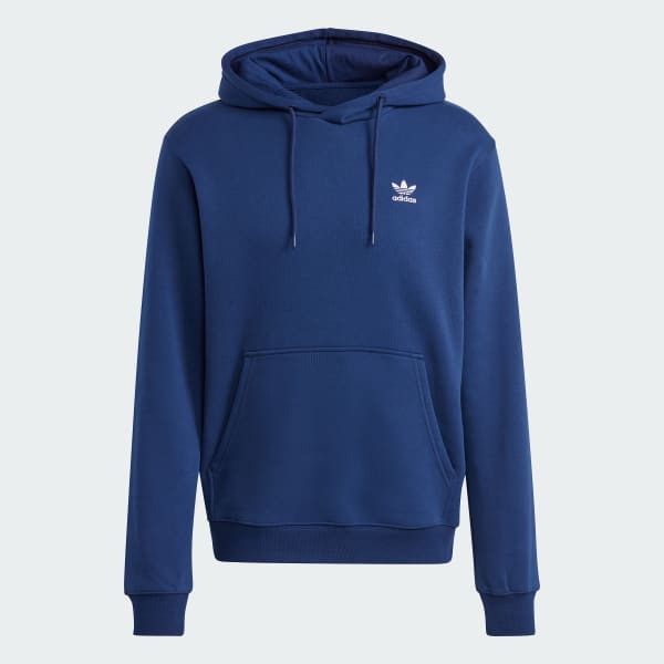 adidas Trefoil Essentials Hoodie - Blue, Men's Lifestyle